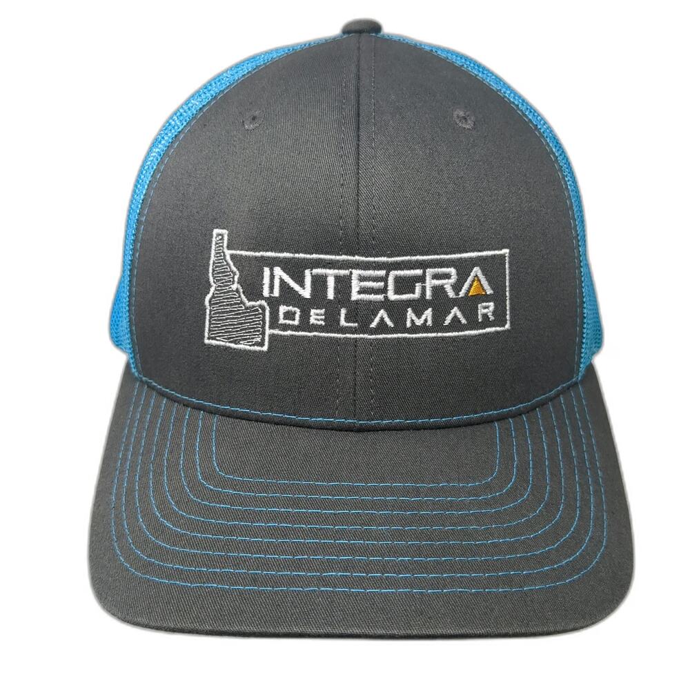 Richardson Trucker Hat Gray Blue One Size Snapback Integra DeLamar Idaho Mining